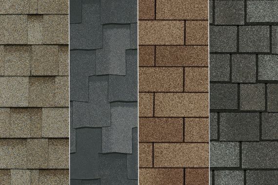 different kinds of asphalt shingles roof
